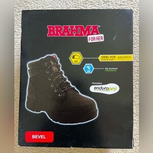 Women steel toe work boots